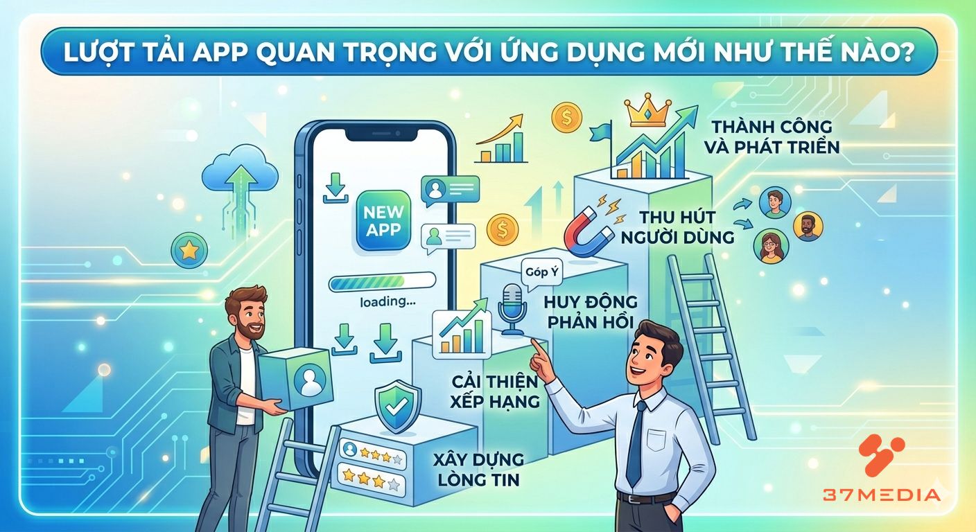 lượt tải app quan trọng với ứng dụng mới lauching