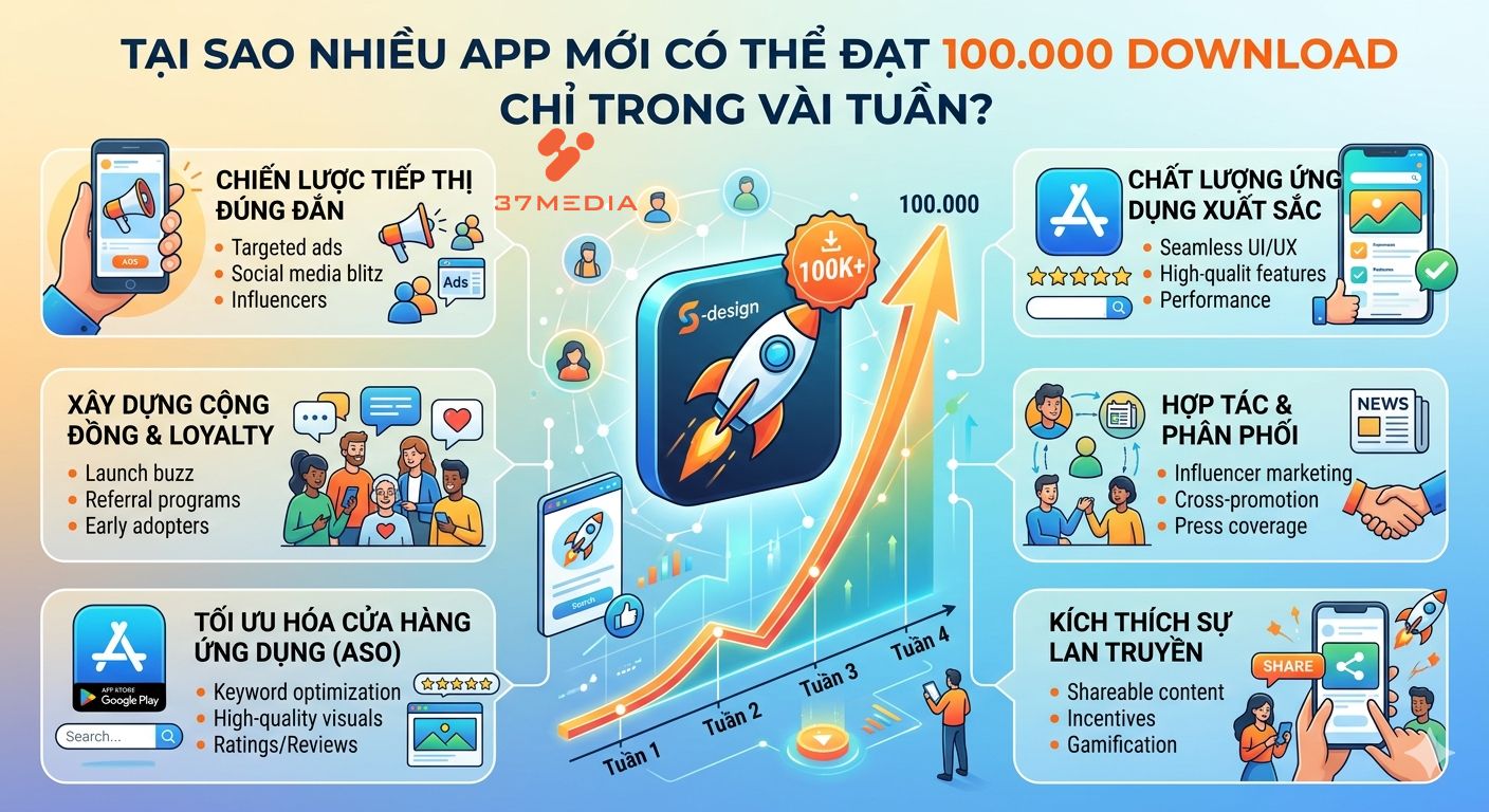 Tại Sao Nhiều App Mới Có Thể Đạt 100.000 Download Chỉ Trong Vài Tuần